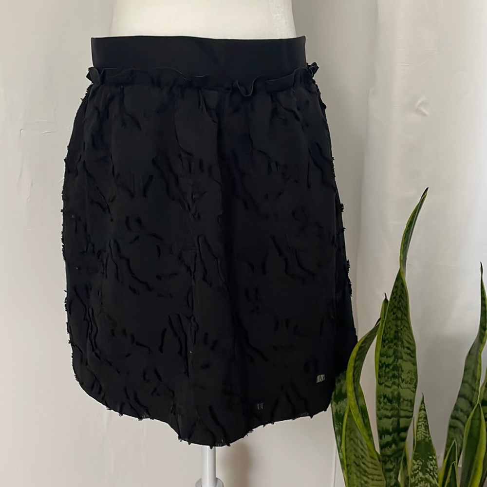 NWT Floral print black mini skirt